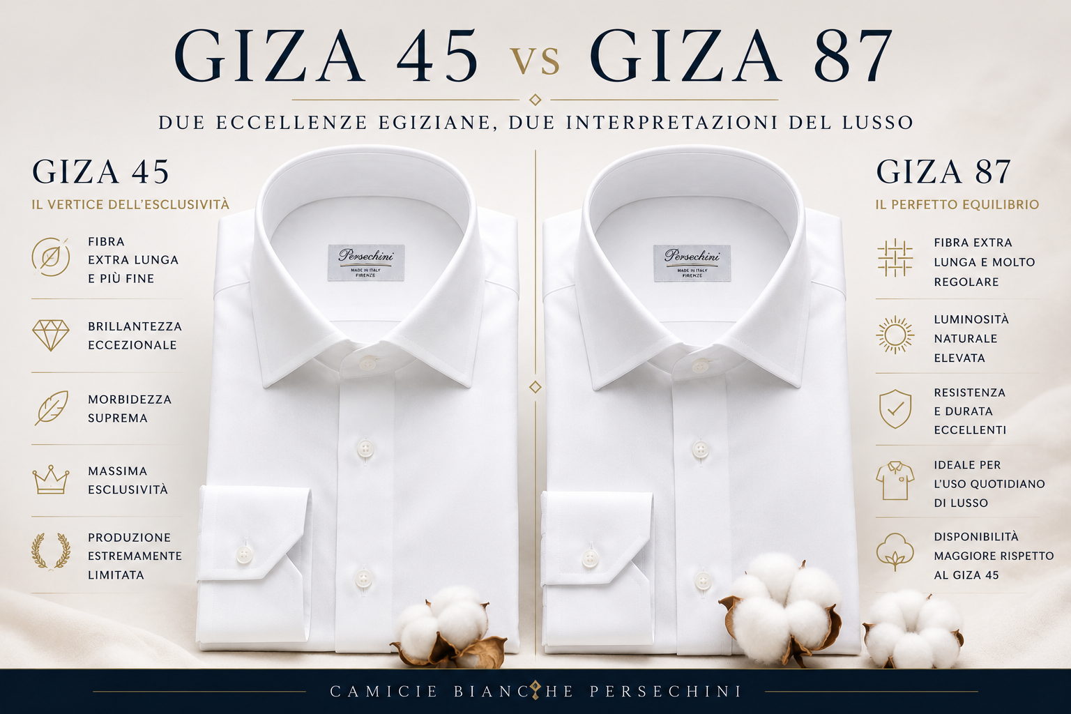 Giza 45 o Giza 87? Le differenze tra i due migliori cotoni egiziani