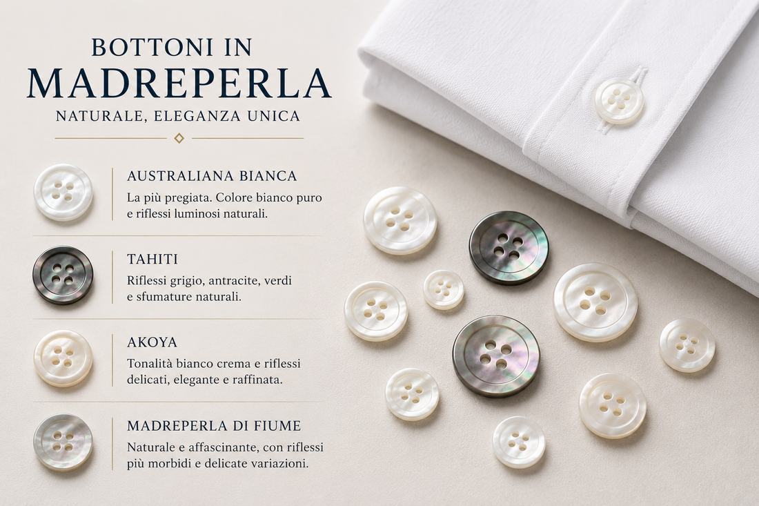 Bottoni in madreperla australiana bianca: perché sono considerati i migliori