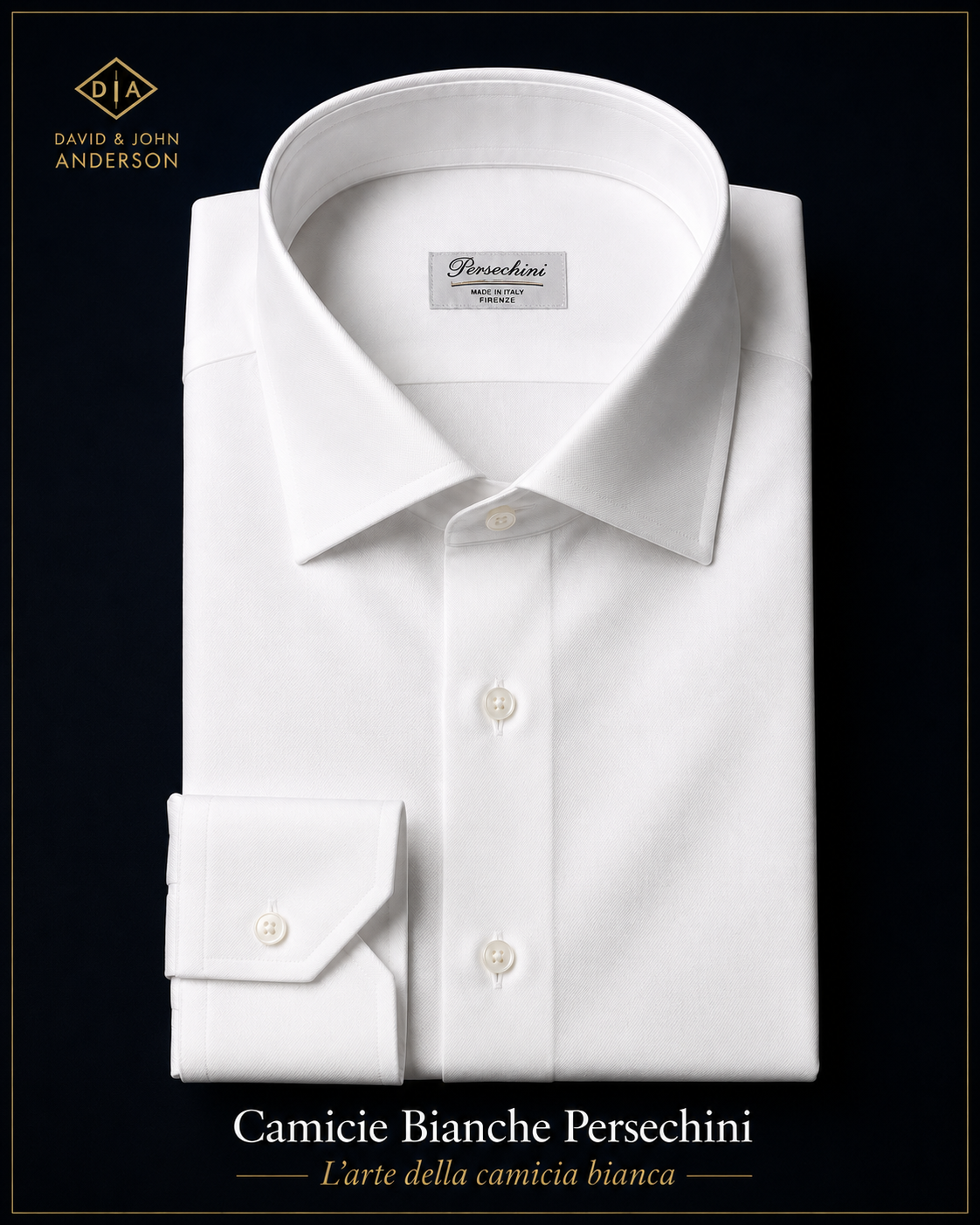Camicia Bianca Popeline 120/2 | David & John Anderson | Sea Island
